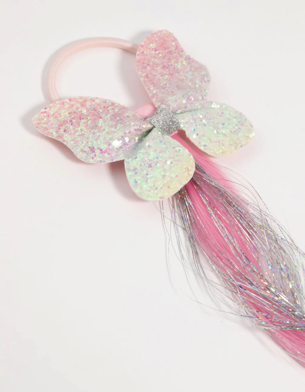 Kids Glitter Butterfly Faux Hair Tie - Image 2