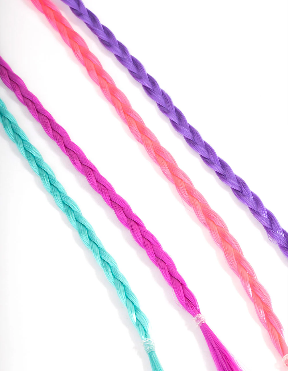 Kids Mixed Metal Faux Heart Braided Hair Clips Pack - Image 3