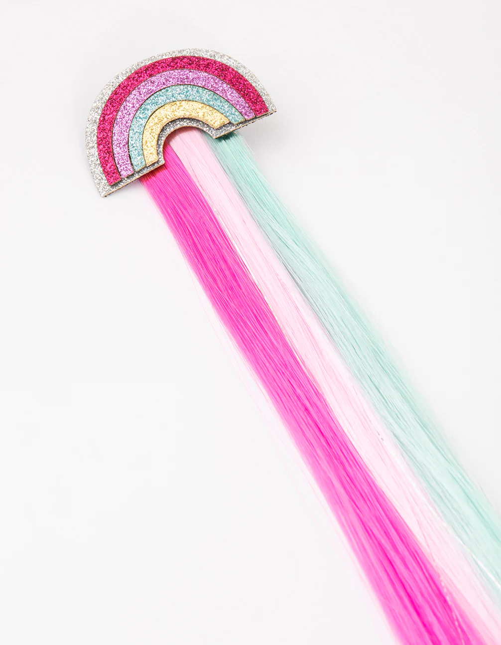 Kids Mixed Metal Faux Hair Rainbow Clip - Image 2