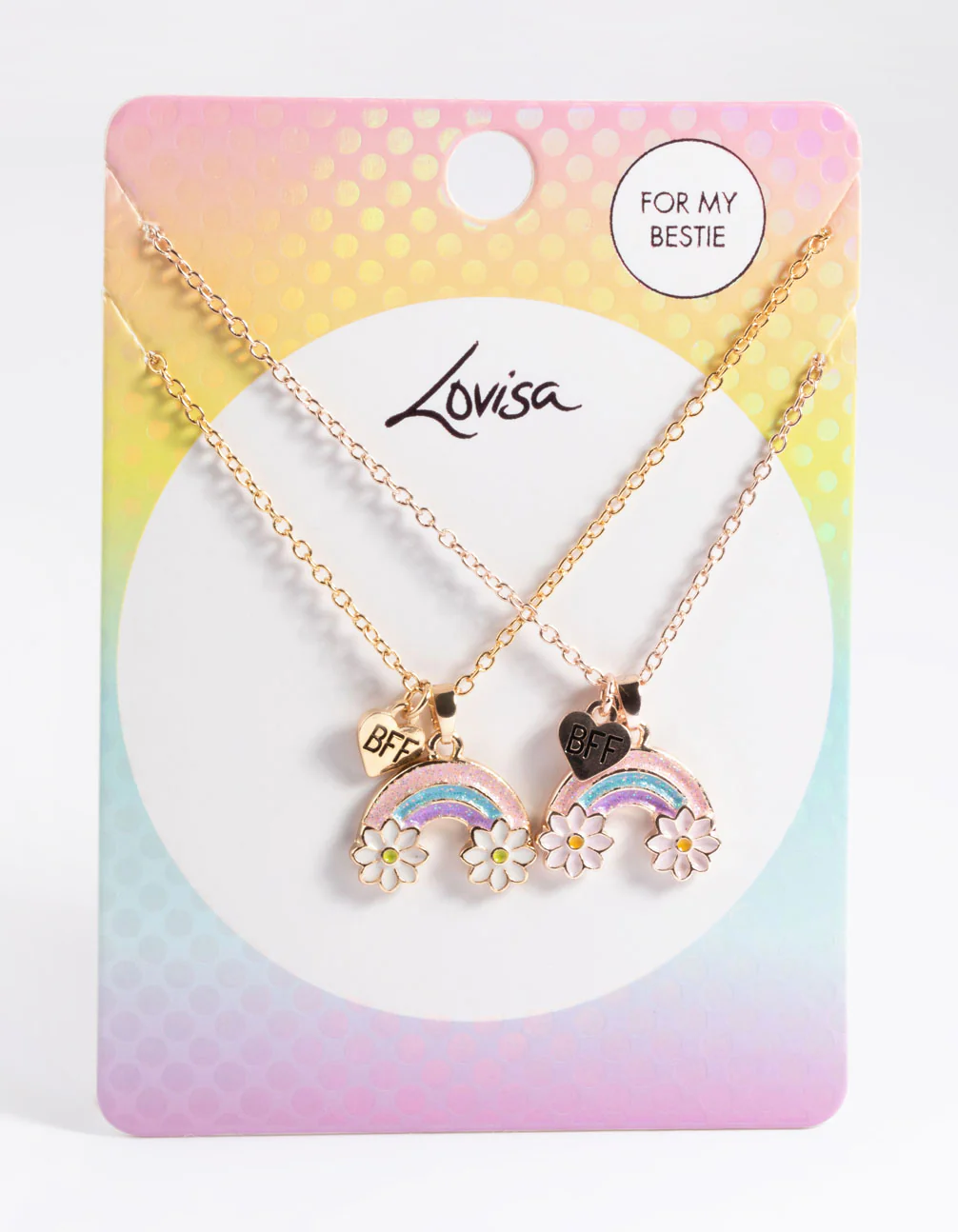 Kids Rainbow Daisy BFF Necklace Pack - Image 3
