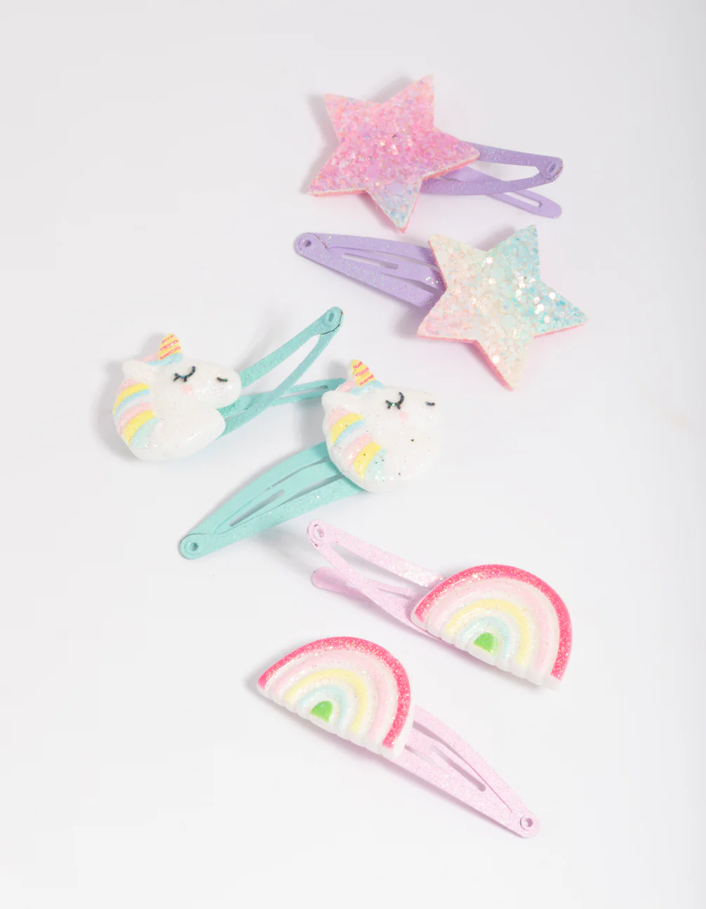 Kids Rainbow Unicorn Snap Clips - Image 3