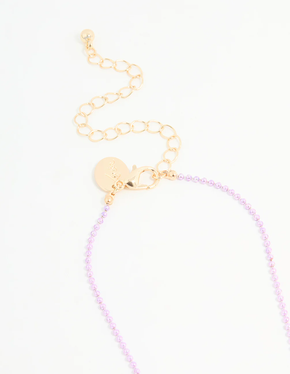 Kids Multicoloured Coted Metal Tassel Broken Heart BFF Necklace Set - Image 3