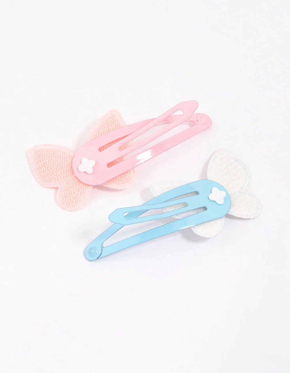 Kids Mixed Glitter Butterfly Hair Snaps 4-Pack - Image 2
