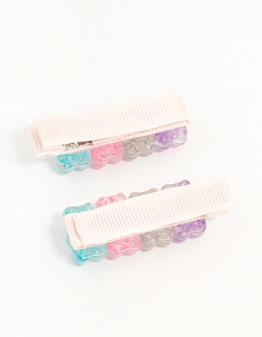 Kids Pastel Gummy Bear Hair Slides 2-Pack - Image 4
