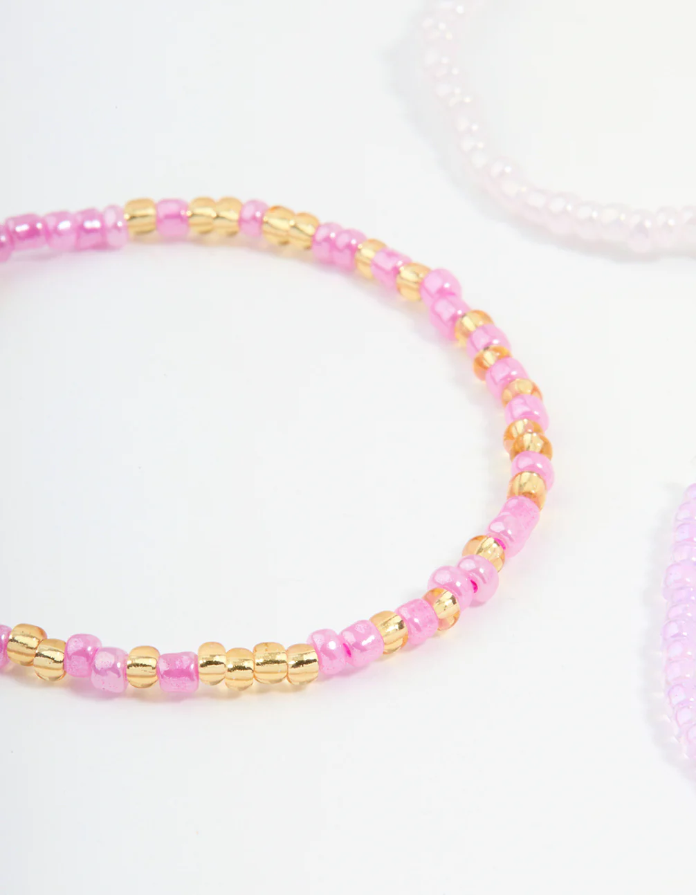 Kids Pastel & Vibrant Beaded Stretch Bracelets 9-Pack - Image 2