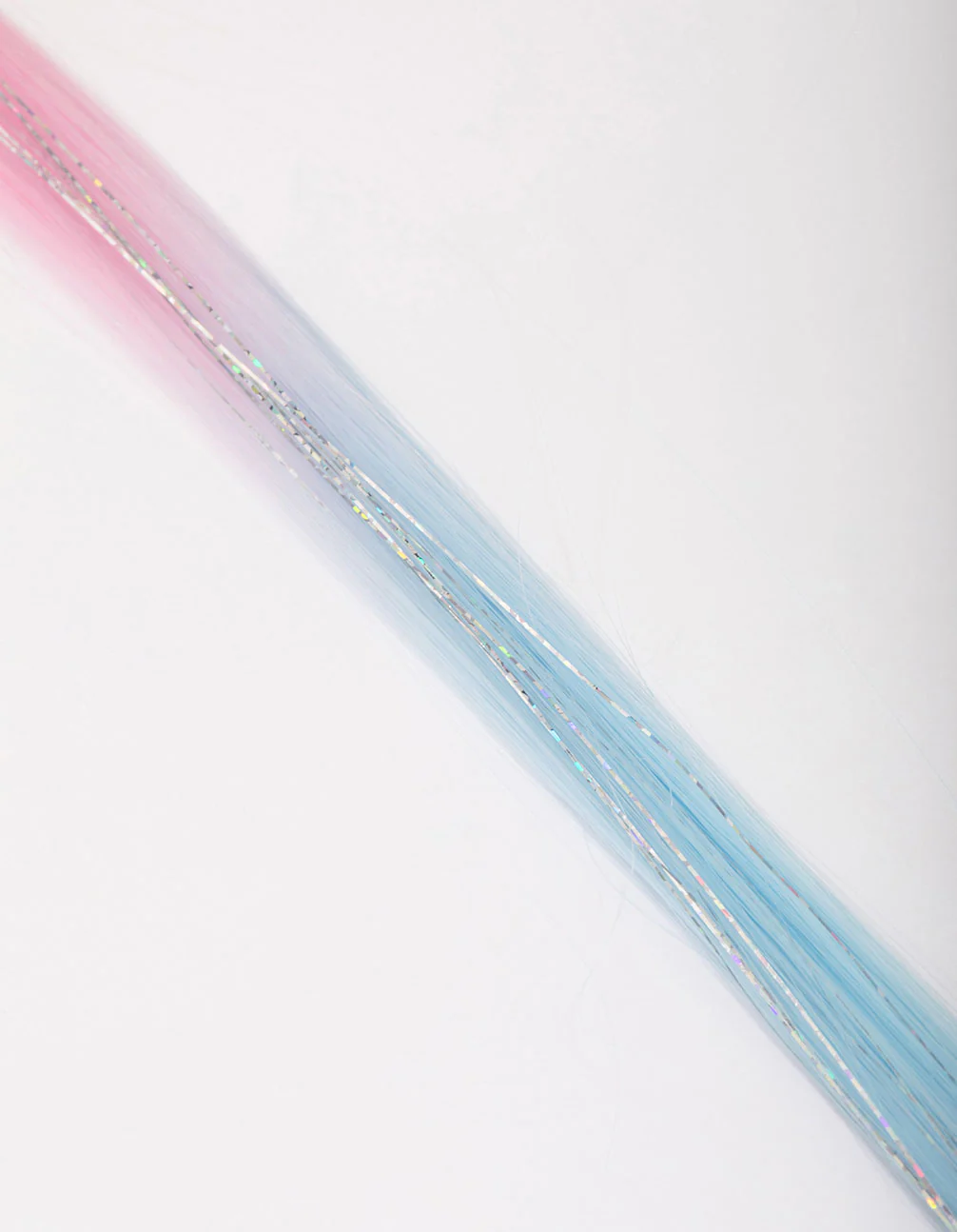 Kids Pink & Blue Bunny Hair Extension Clip - Image 3