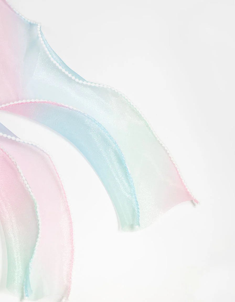 Kids Pink & Blue Ombre Bow Clip - Image 3