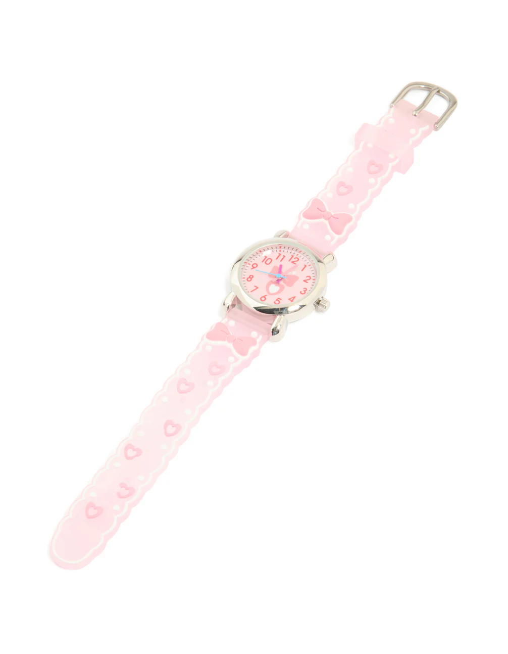 Kids Pink Bow Strap Slap Watch - Image 2
