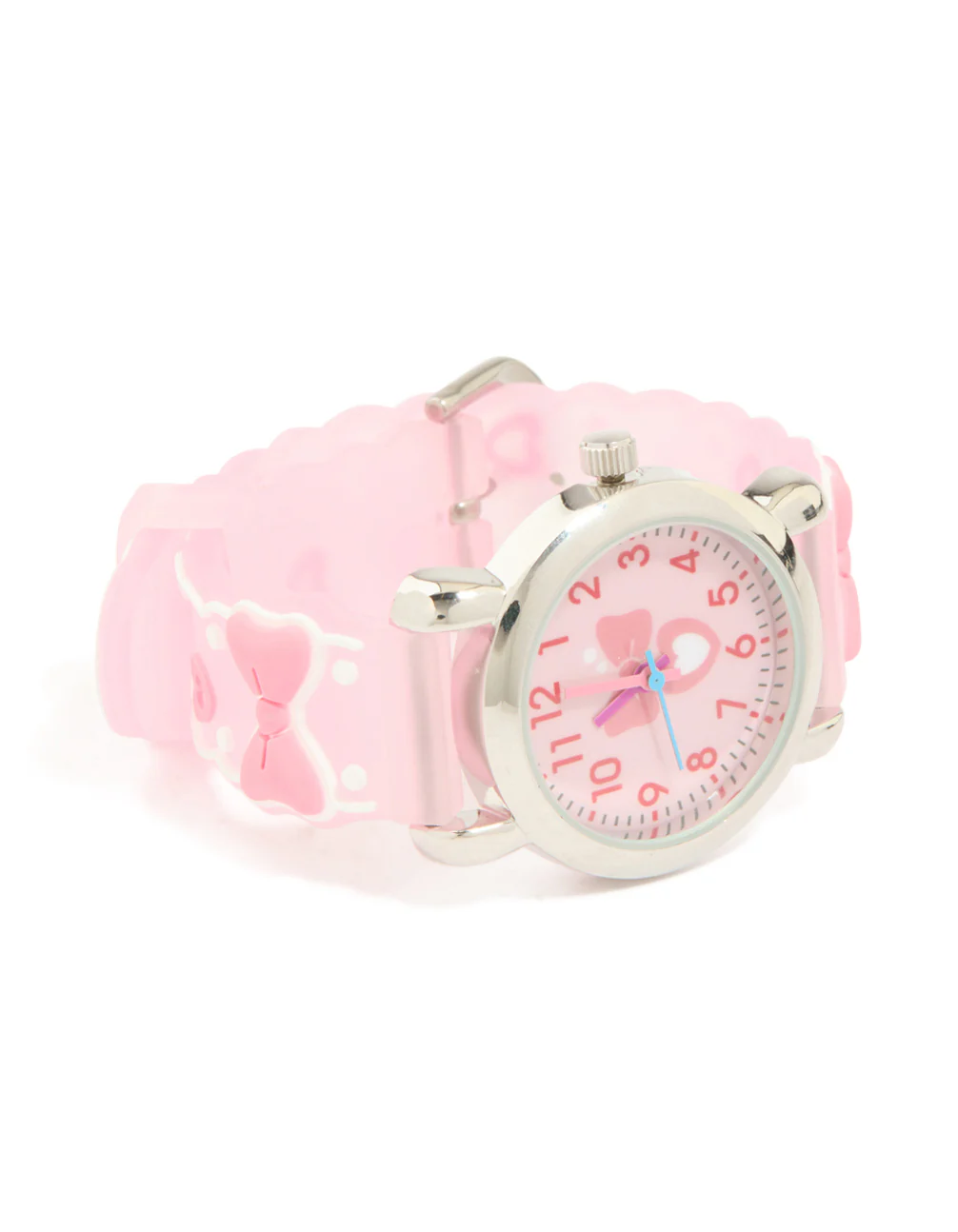 Kids Pink Bow Strap Slap Watch - Image 3