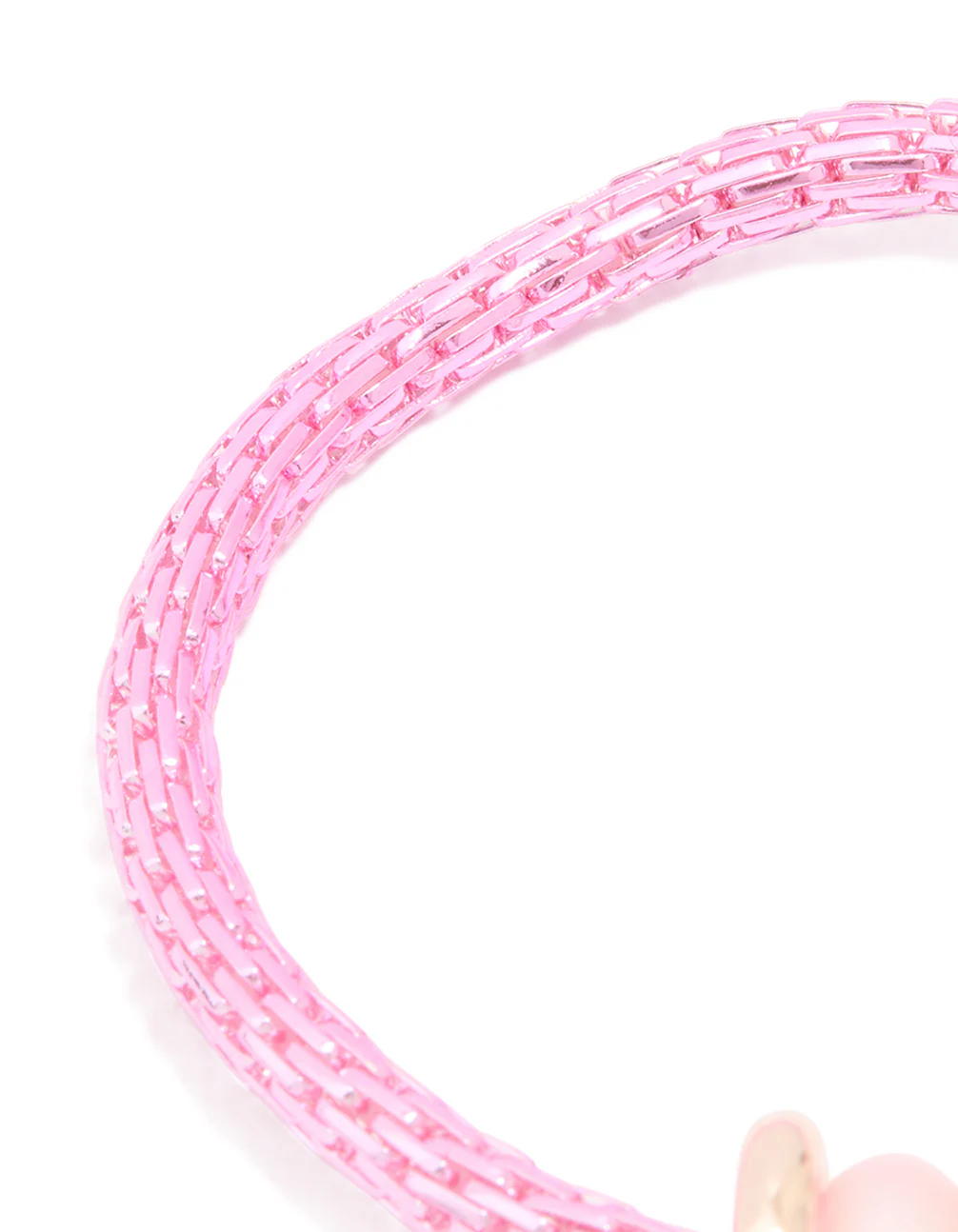 Kids Pink Diamante Crown Stretch Bracelet & Ring Set - Image 3