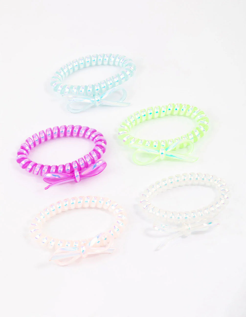 Kids Bow Hair Tie 5-Pack