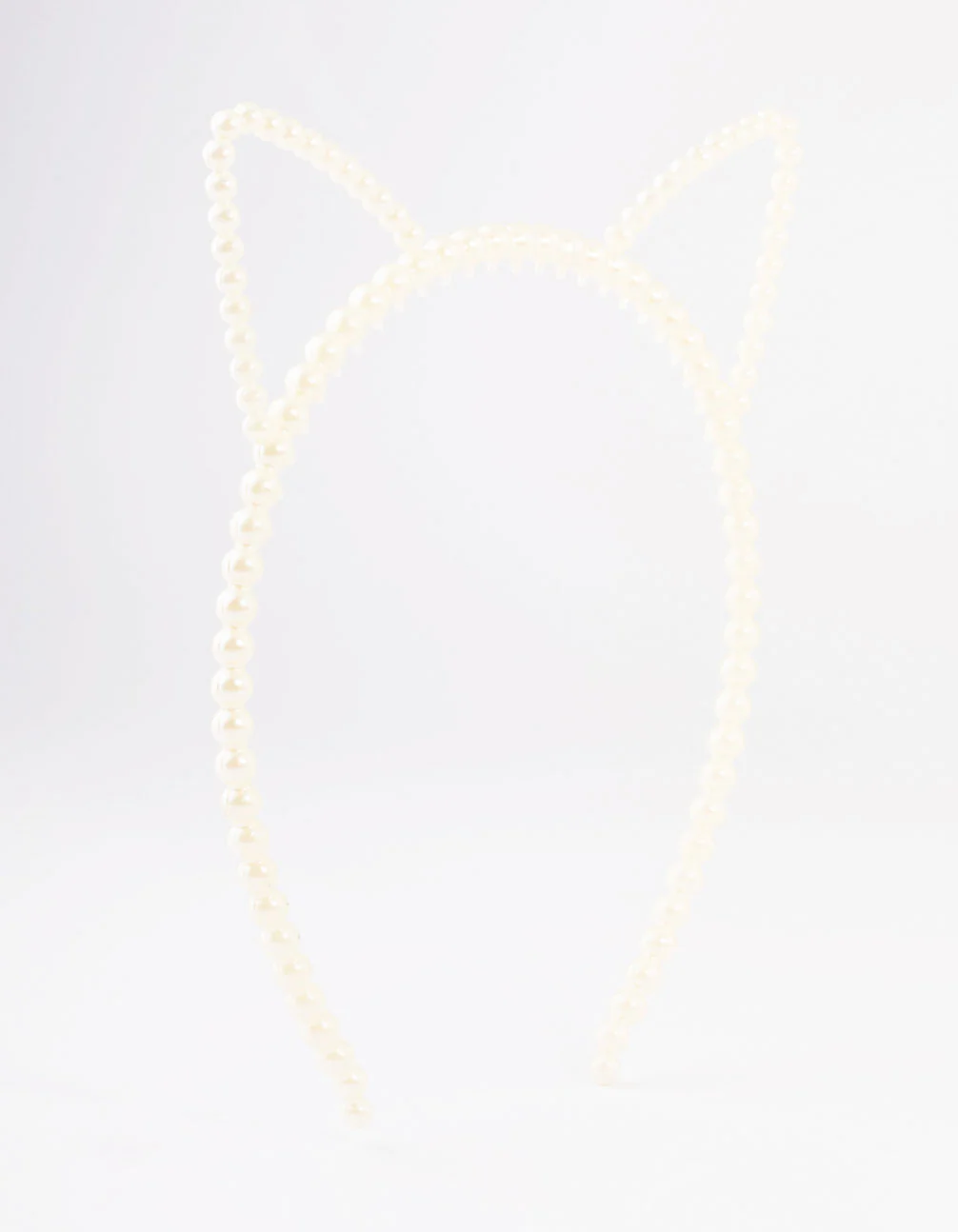 Kids Plastic Cat Ear Pearl Headband