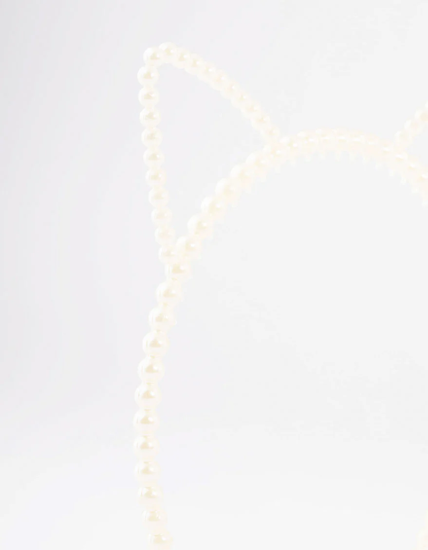 Kids Plastic Cat Ear Pearl Headband - Image 2