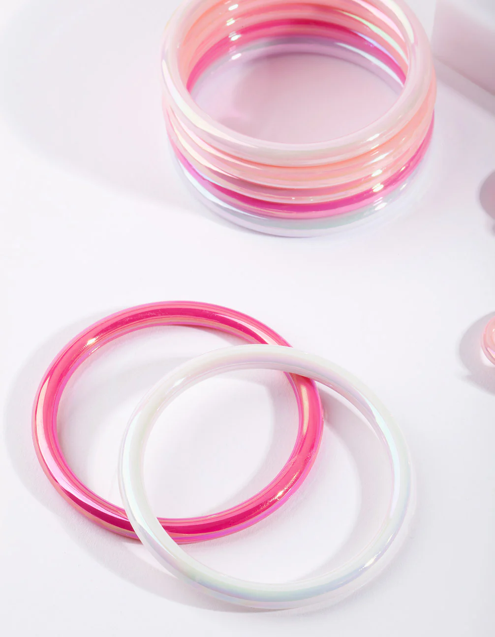 Kids Pink Bracelet & Ring 7-Pack Set - Image 2