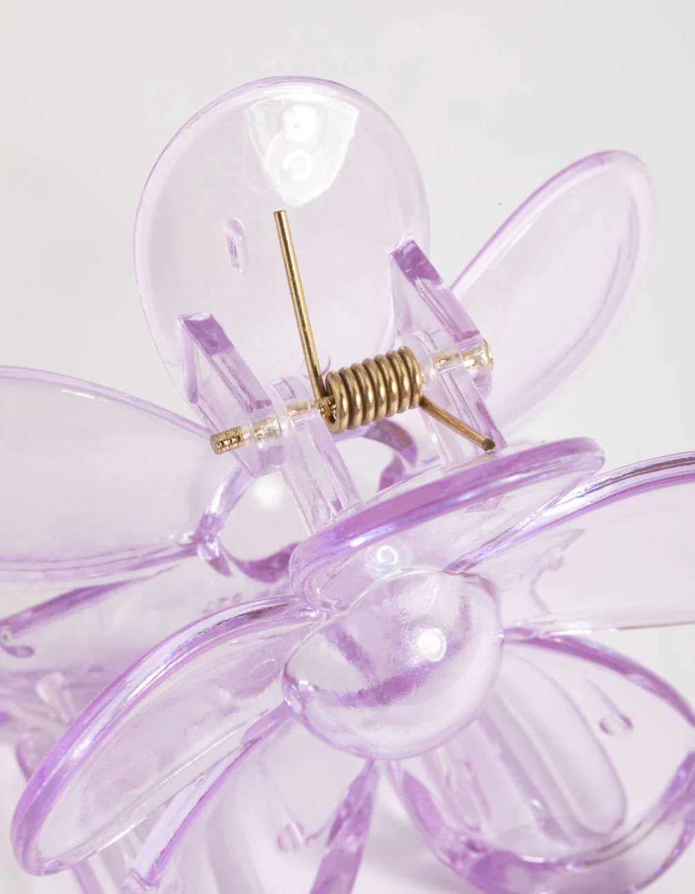 Kids Transparent Purple Daisy Flower Claw Clip - Image 3