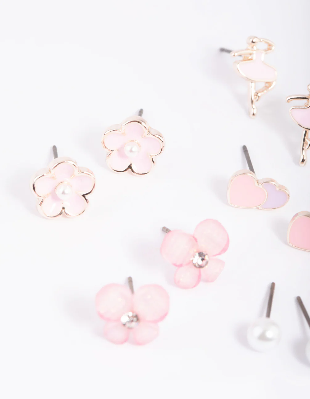 Kids Ballet Flower Stud Earring 6-Pack - Image 2