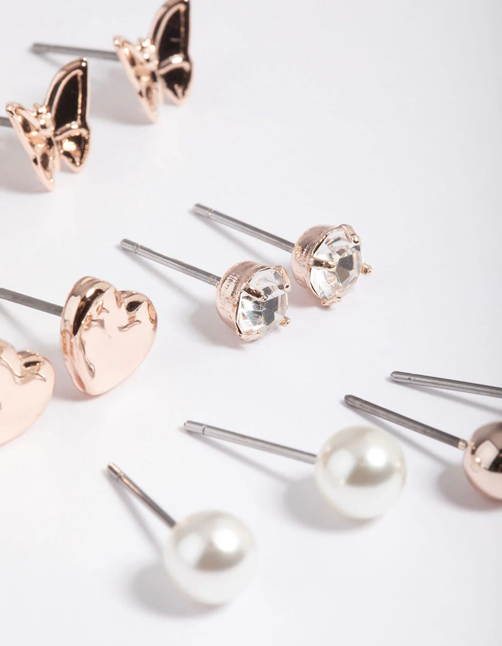 Kids Diamante Daisy Stud Earrings 6-Pack - Image 3