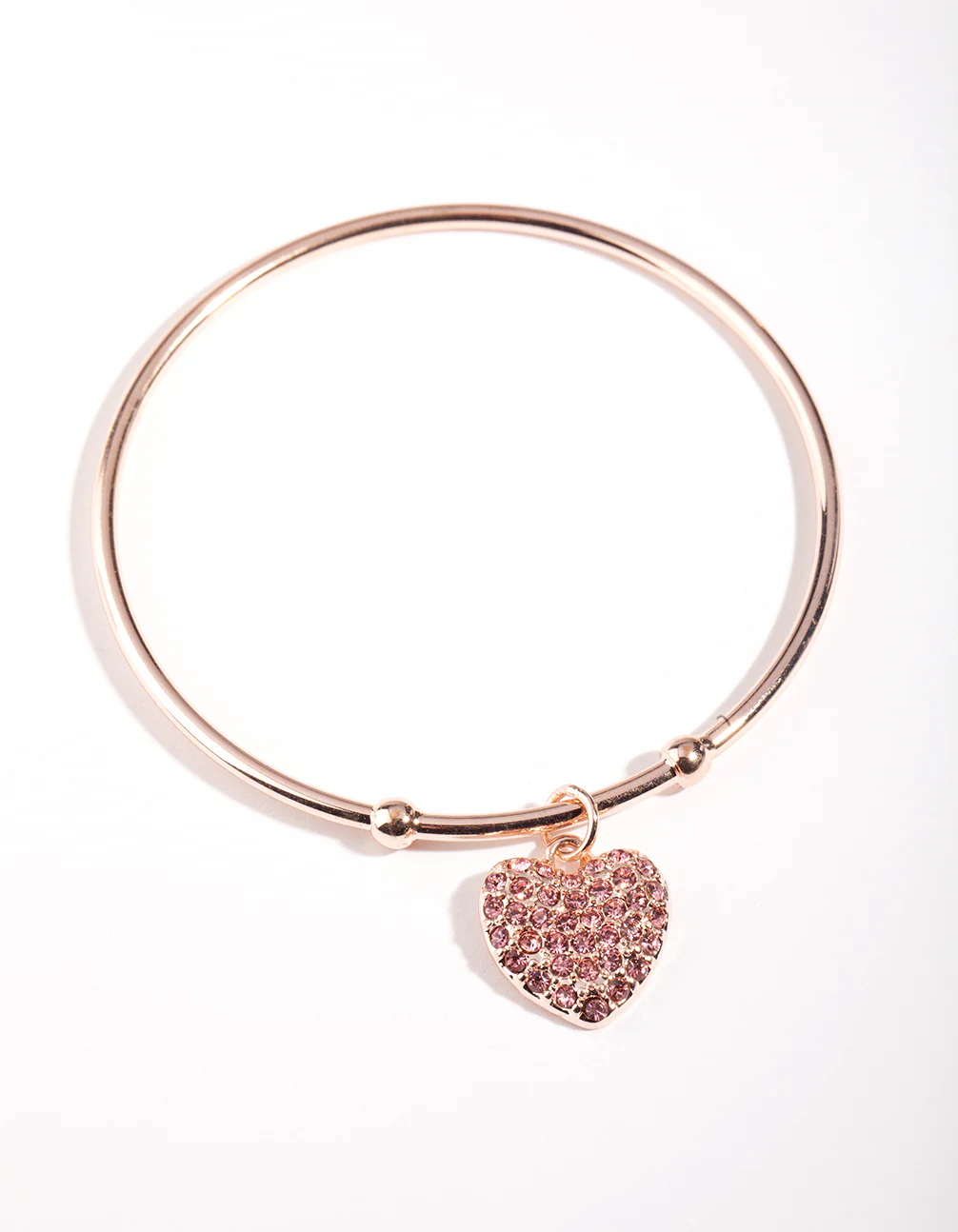 Kids Rose Gold Diamante Sugar & Spice Bracelet - Image 2