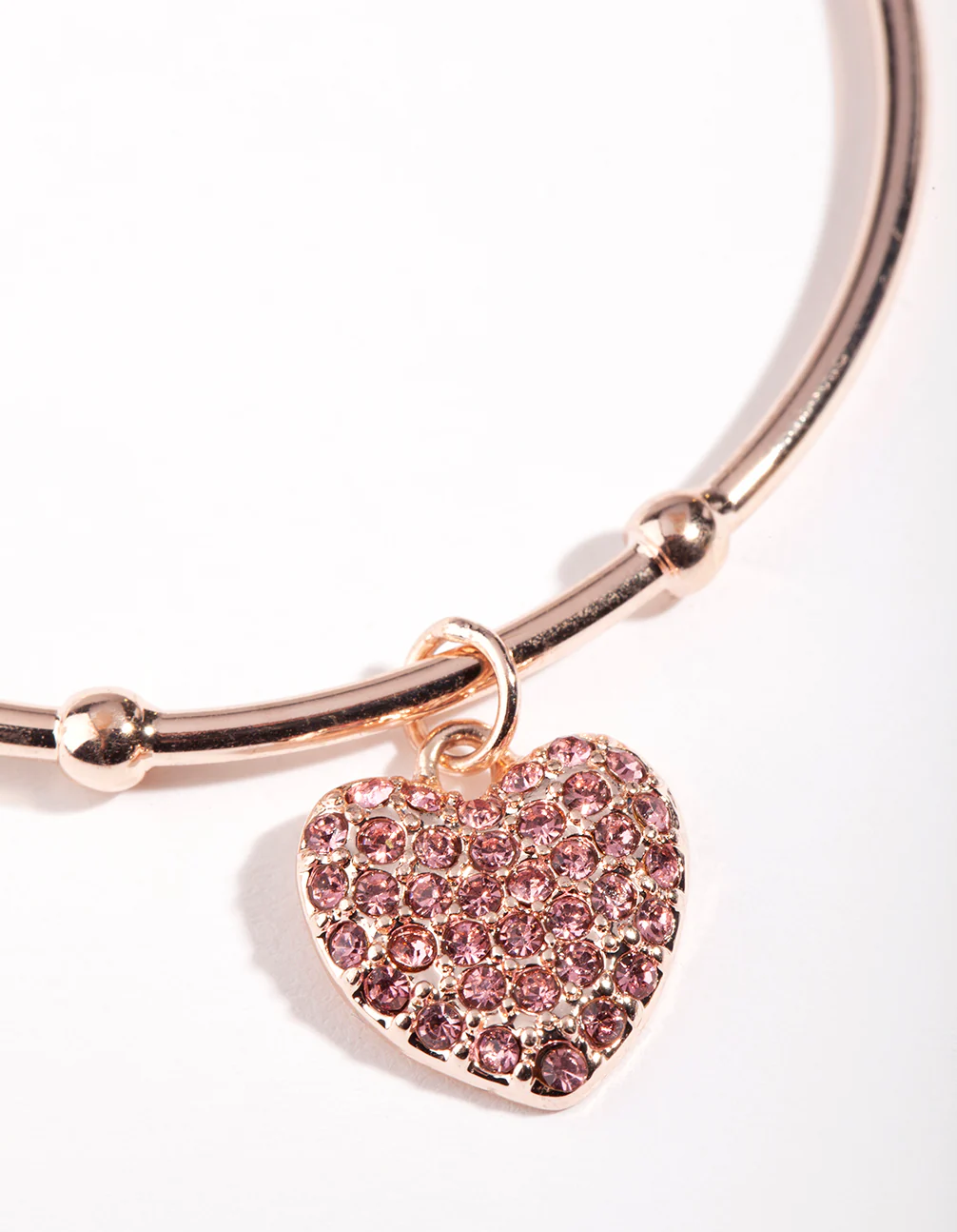 Kids Rose Gold Diamante Sugar & Spice Bracelet - Image 3