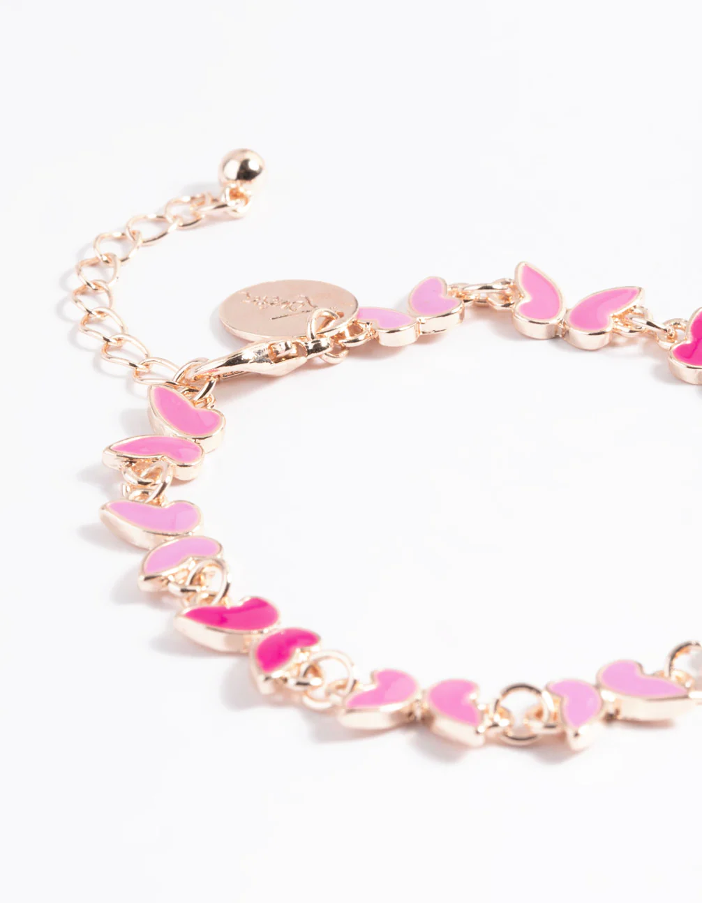 Kids Pink Mini Butterfly Bracelet & Ring Set - Image 3