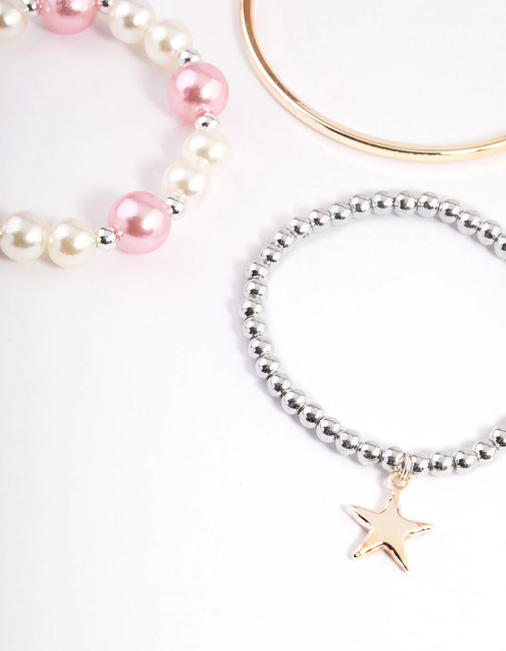 Kids Pearl & Facet Bead Mixed Bracelet - Image 2