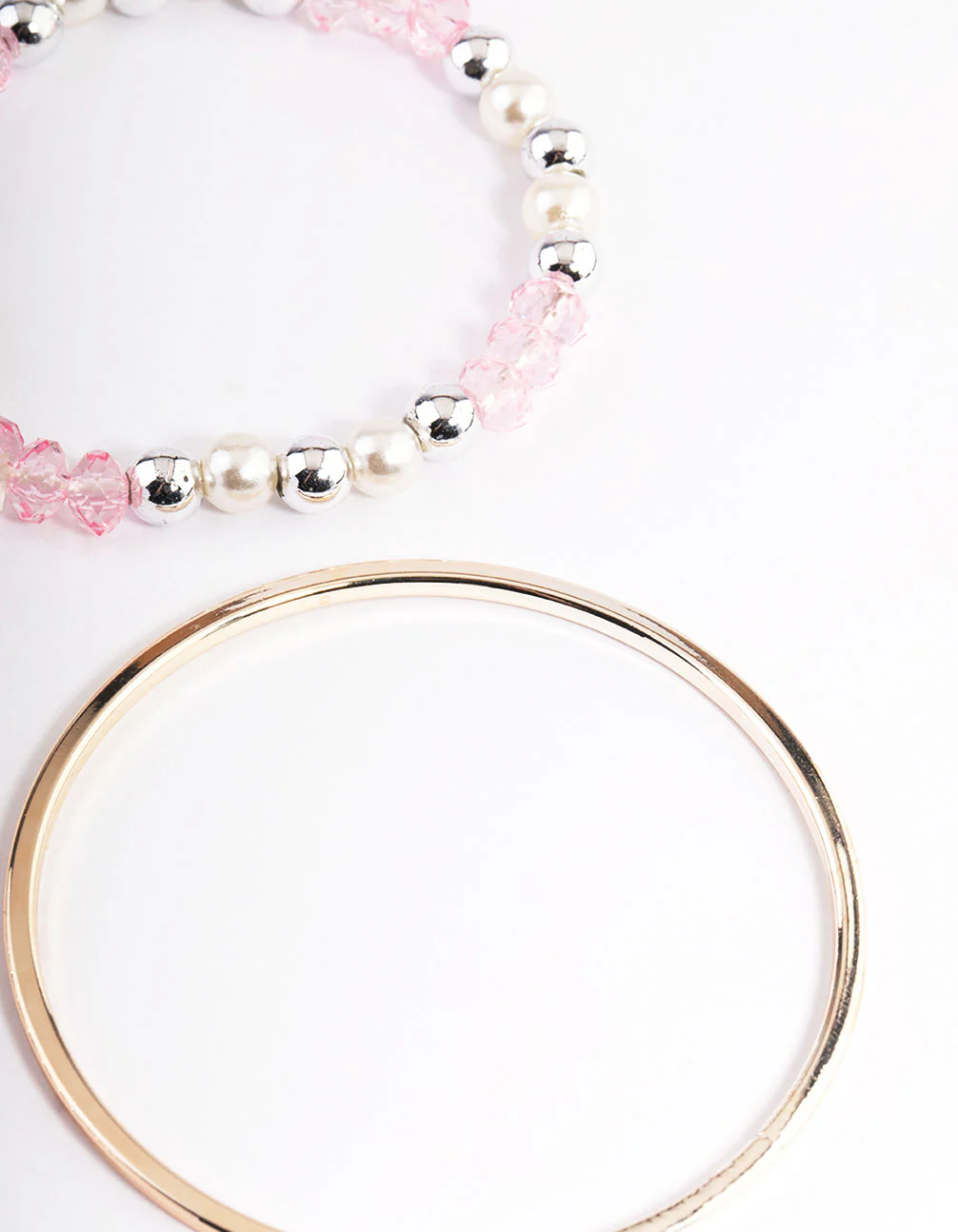 Kids Pearl & Facet Bead Mixed Bracelet - Image 3
