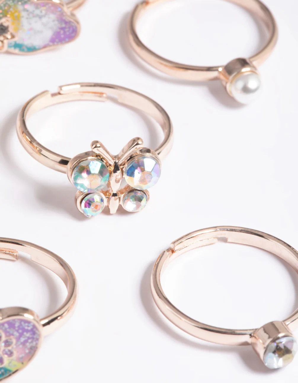 Kids Pastel Glitter Ring 6-Pack - Image 3