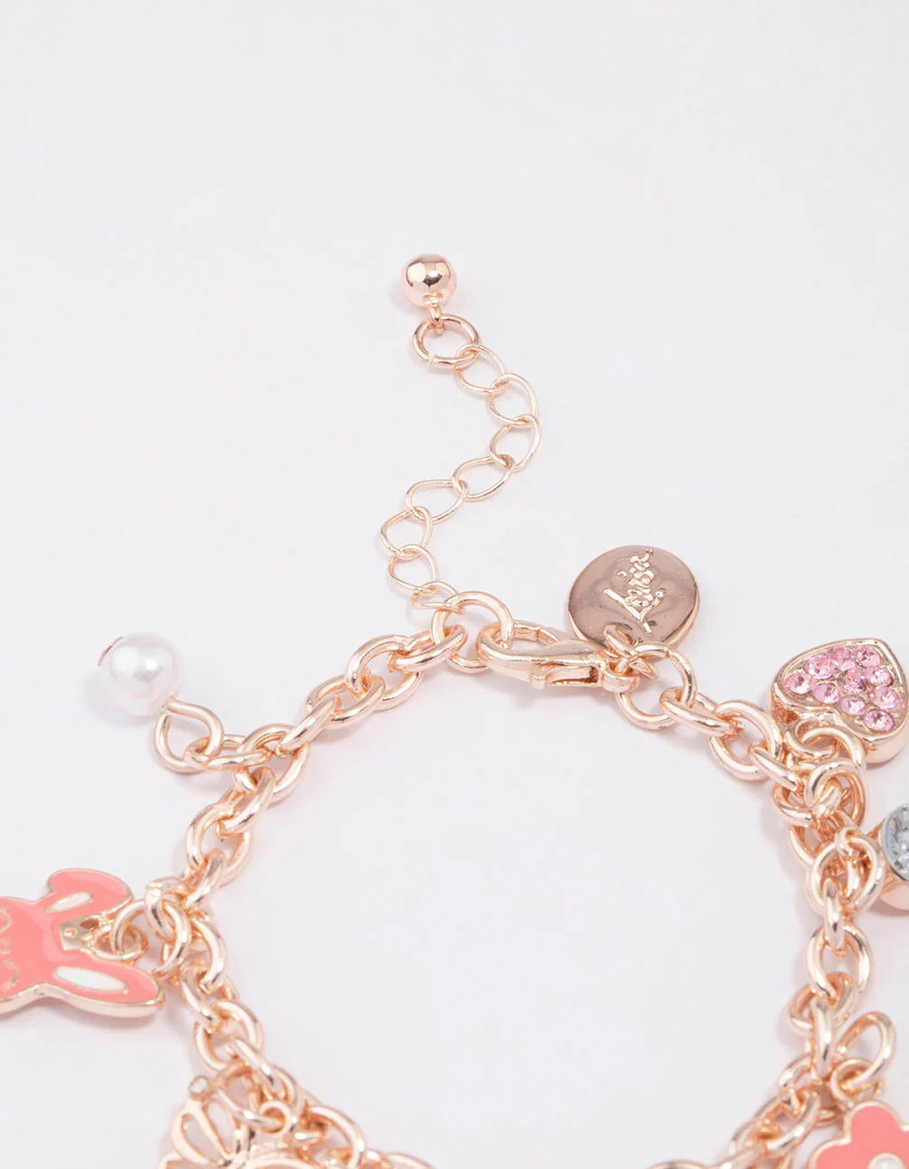 Kids Rose Gold Bunny Charm Bracelet - Image 3