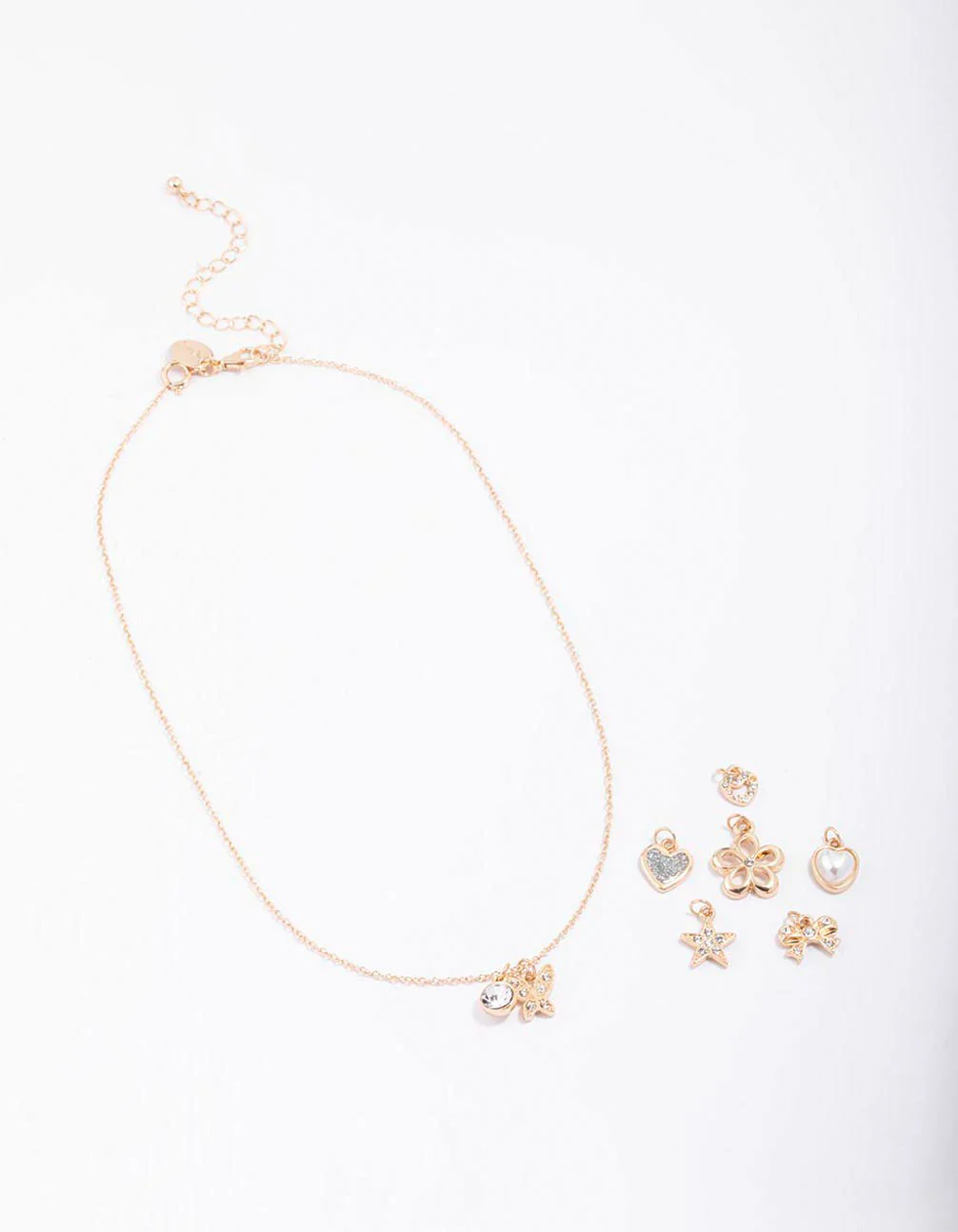 Kids Rose Gold Make Your Own DIY Charm Necklace - Image 2