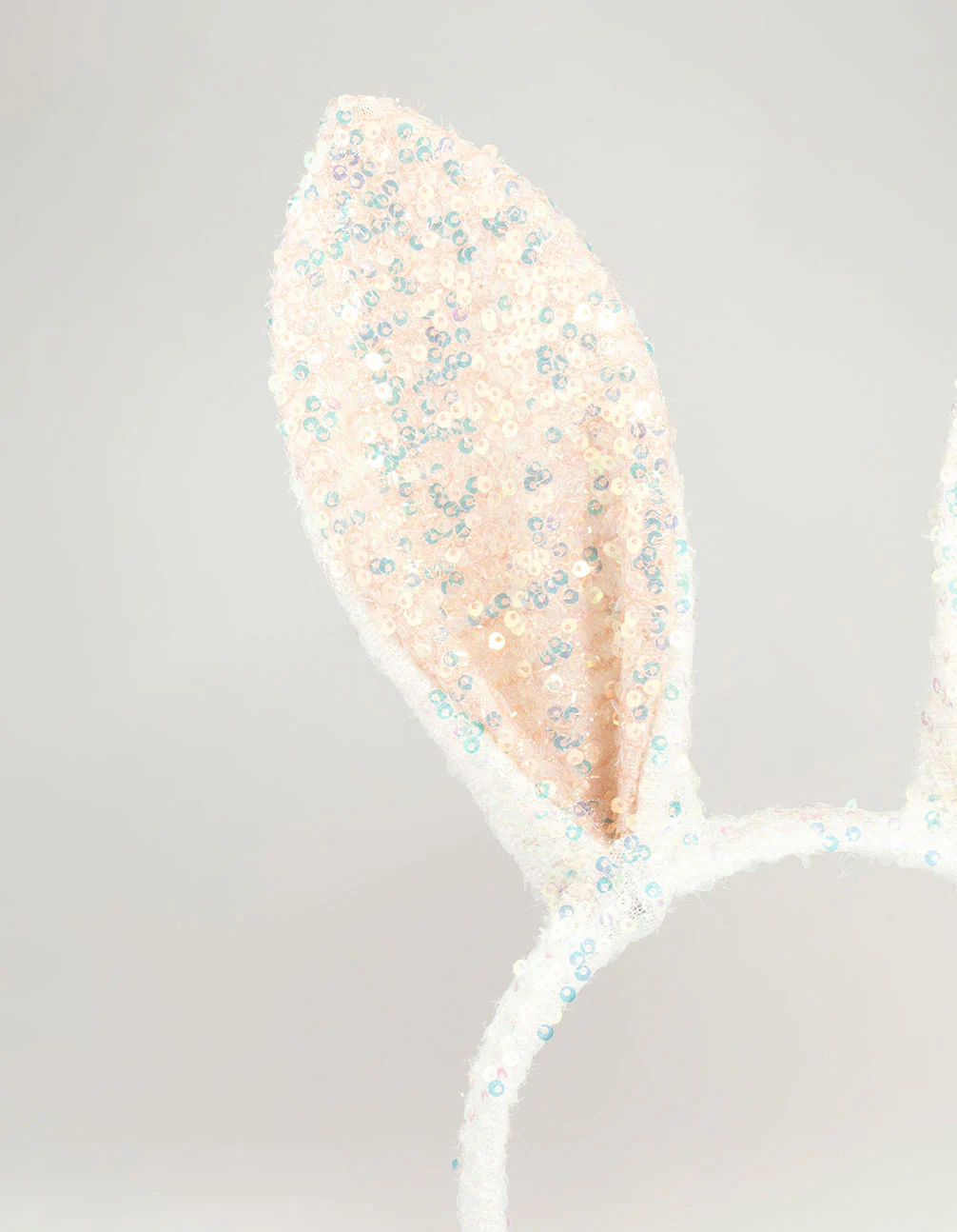 Kids Sequin Fabric Bunny Ears Headband - Image 2
