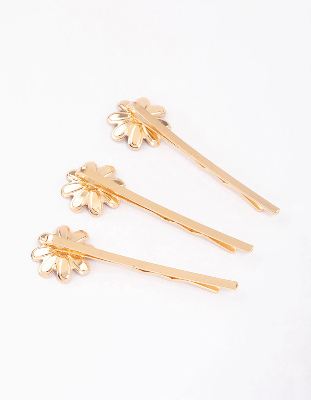 Kids Gold Daisy Hair Clips 6-Pack - Image 2