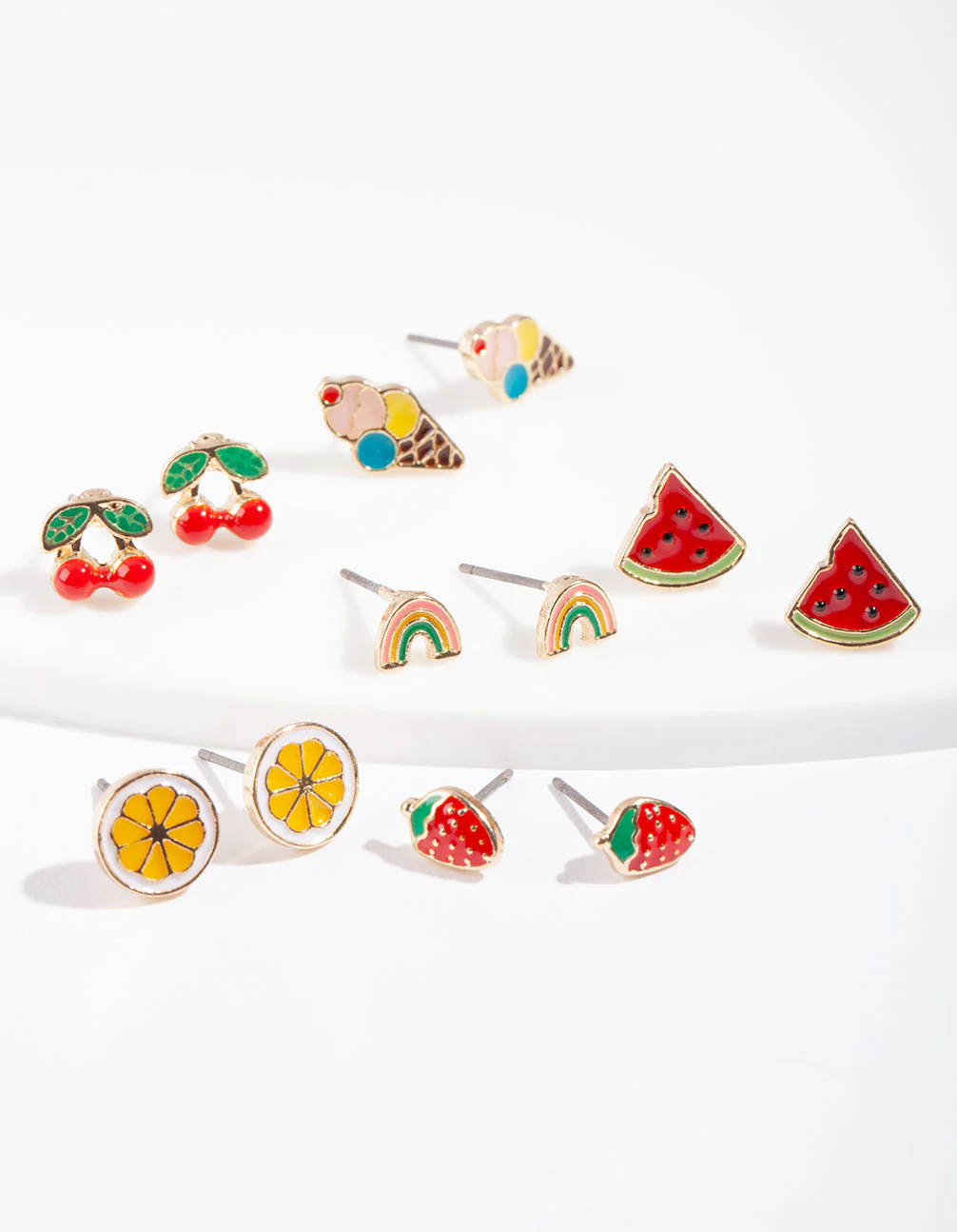 Kids Fruit Stud Earring 6-Pack - Image 2