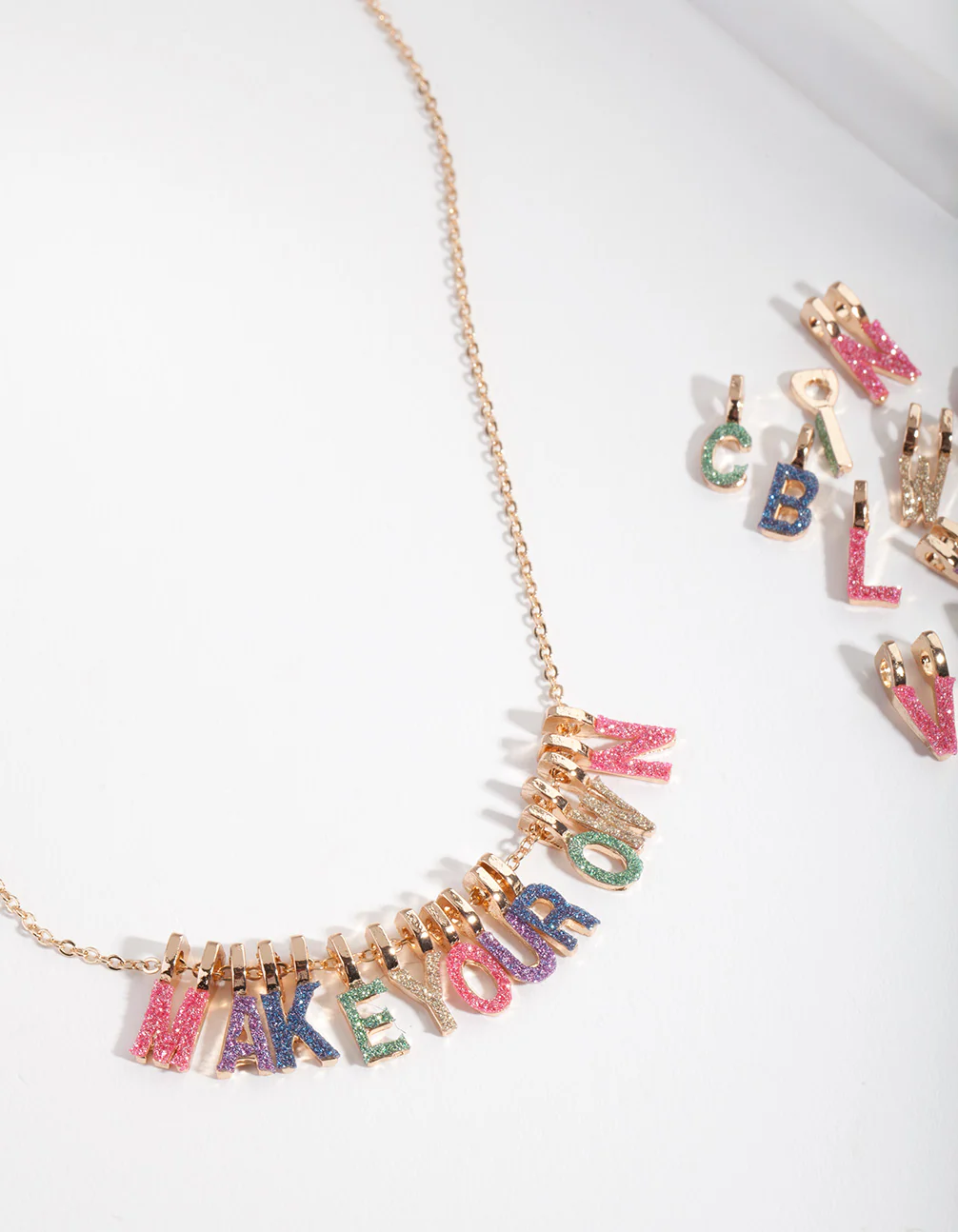 Kids Gold Glitter Make Your Own Necklace - Image 2