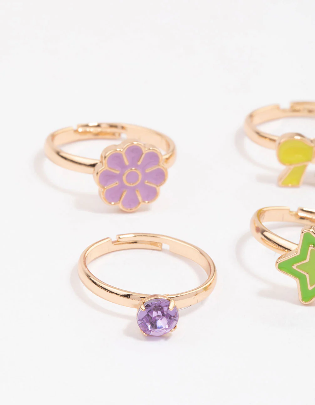Kids Star & Bow Ring 6-Pack - Image 2