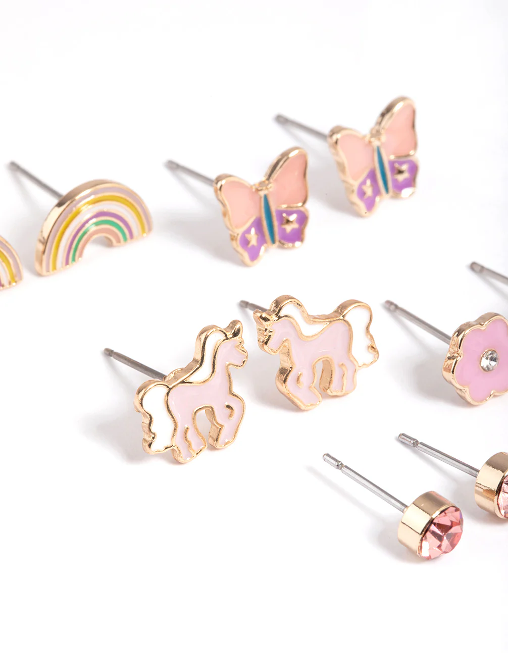 Kids Unicorn Garden Stud Earrings 6-Pack - Image 2