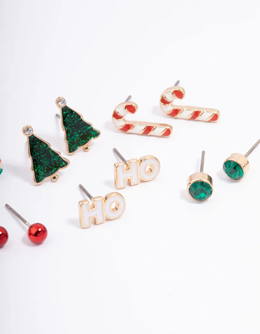 Kids Christmas Lolly Stud Earrings 6-Pack - Image 3