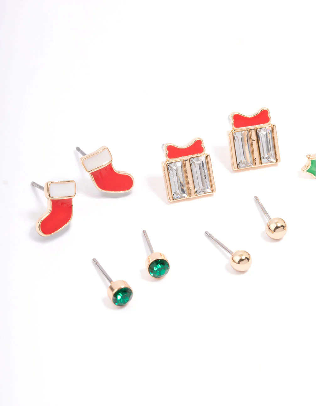 Kids Christmas Present Stud Earrings 6-Pack - Image 2
