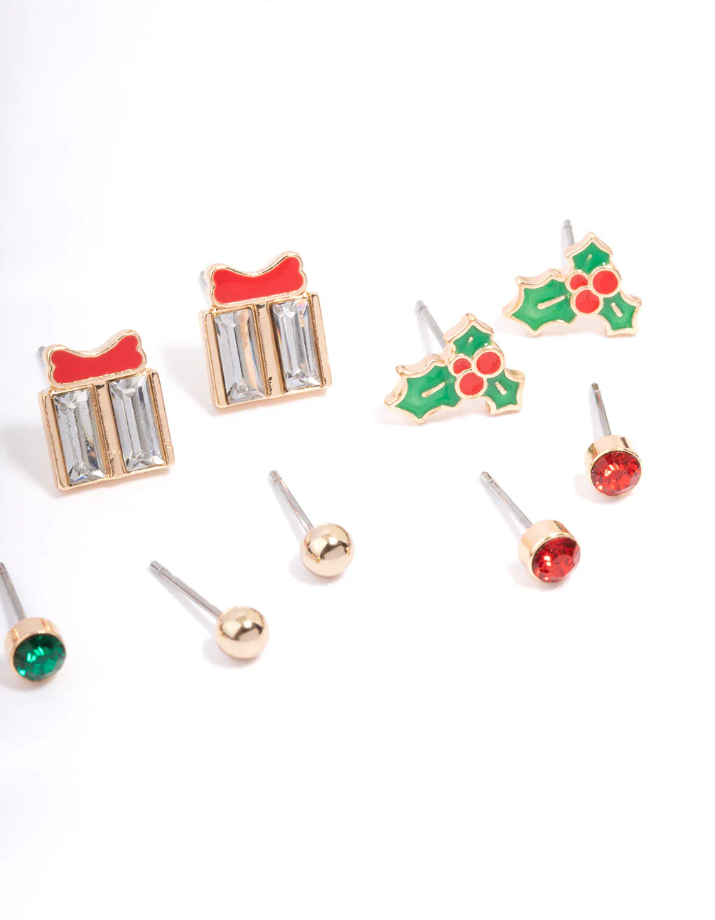 Kids Christmas Present Stud Earrings 6-Pack - Image 3