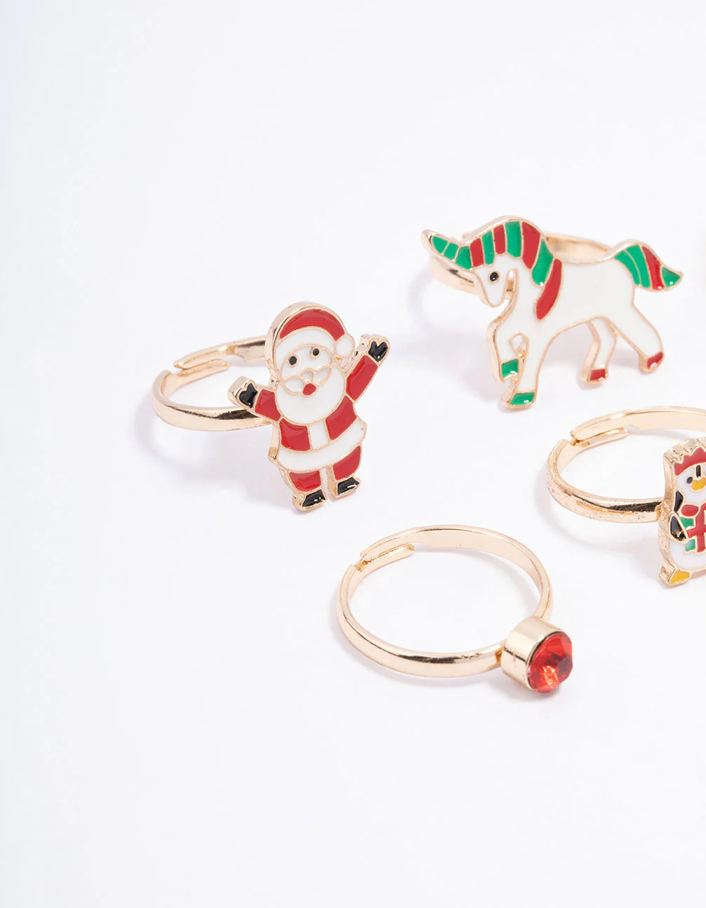 Kids Christmas Santa Ring 6-Pack - Image 2