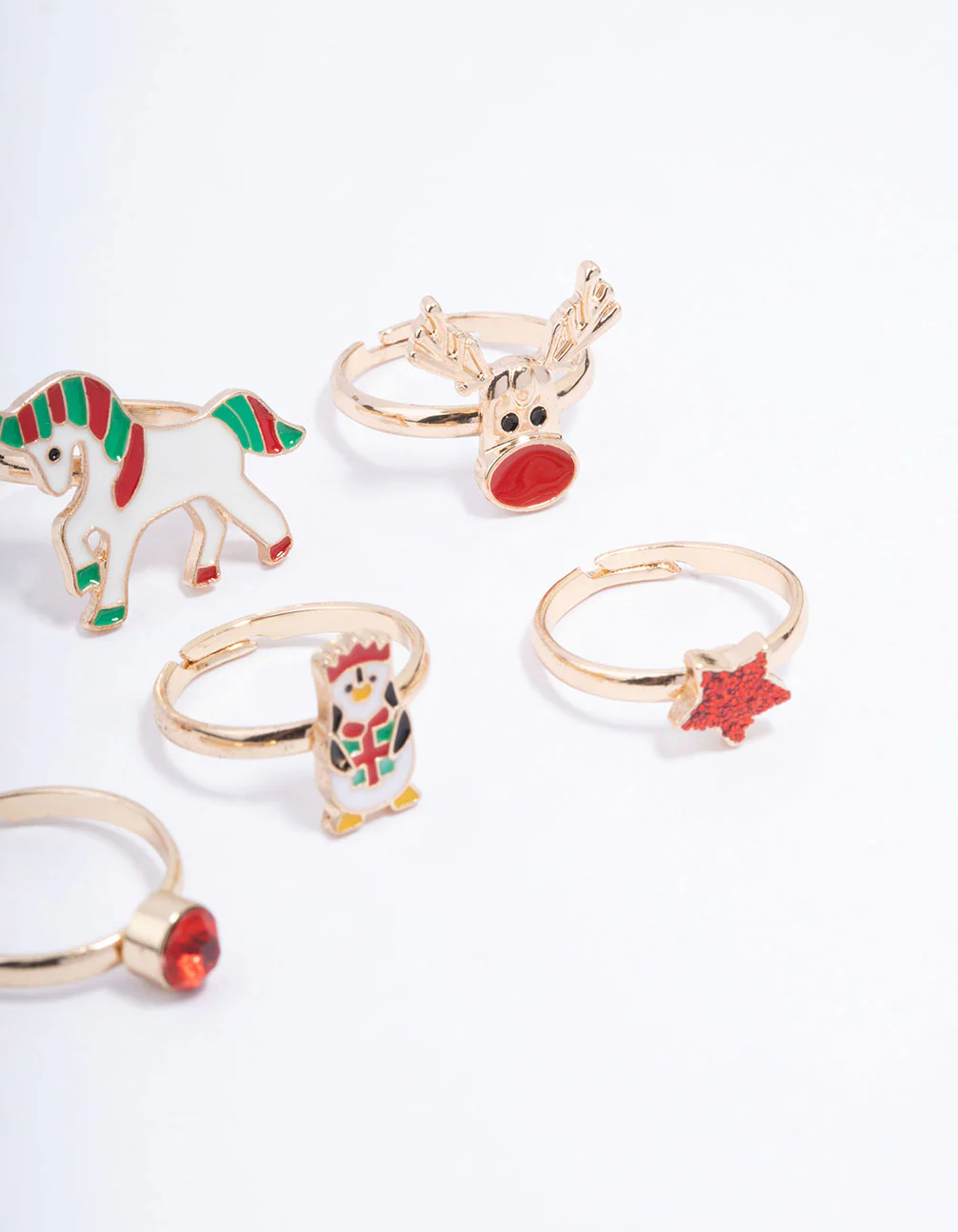 Kids Christmas Santa Ring 6-Pack - Image 3
