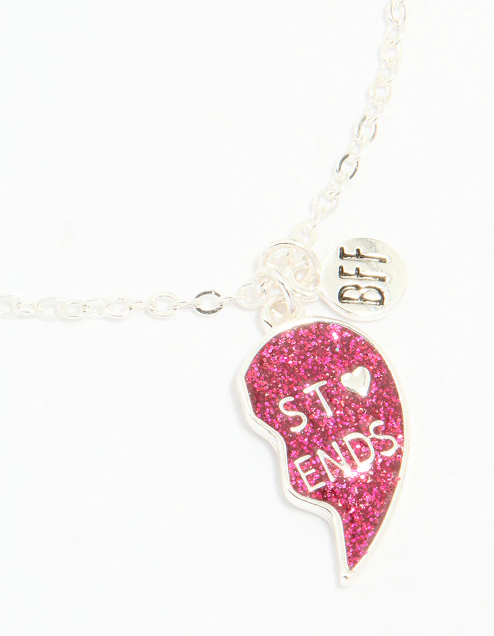 Kids Silver Heart BFF Bracelets 2-Pack - Image 3