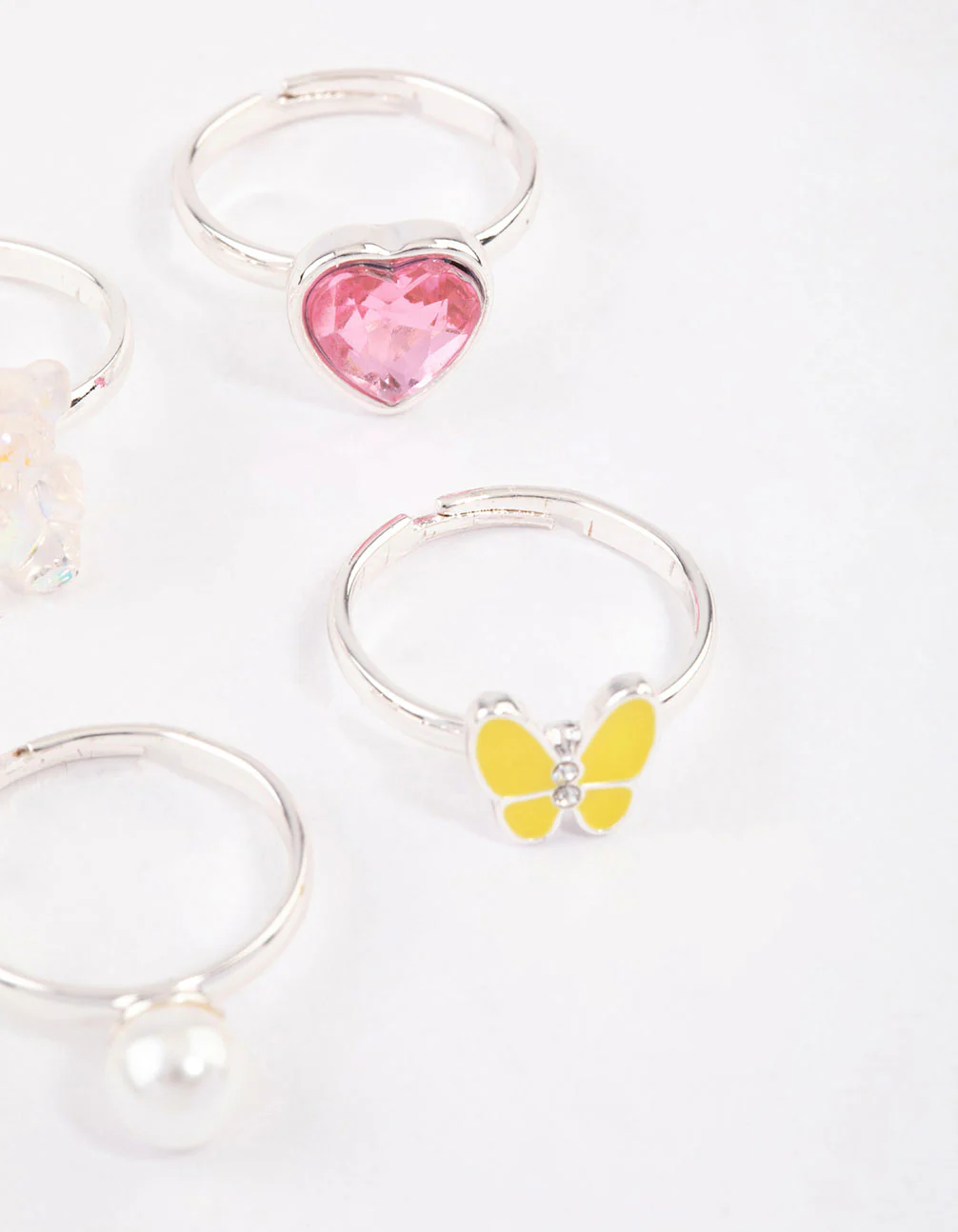Kids Bear & Flower Ring 6-Pack - Image 3