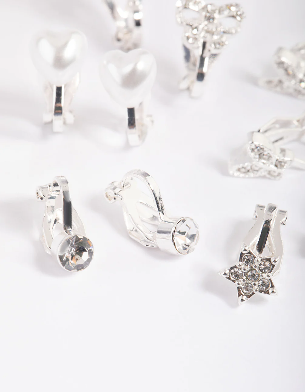 Kids Diamante Butterfly Clip-On Earring 5-Pack - Image 3