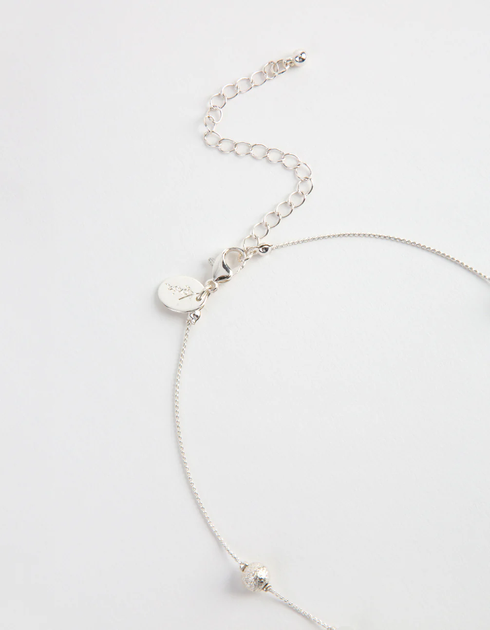Kids Silver Fireball Classic Bead Station Necklace - Image 3