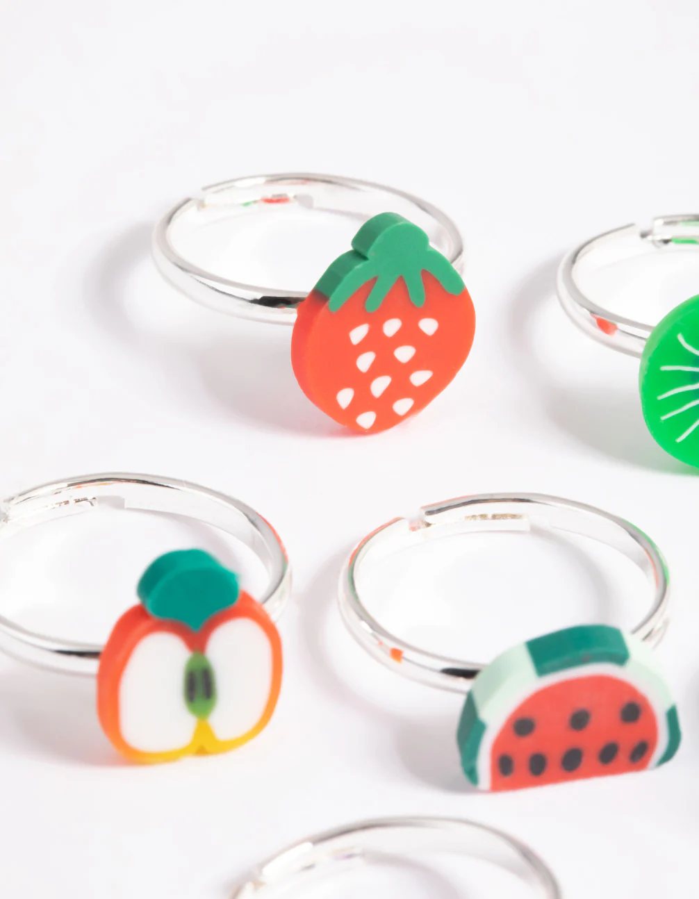 Kids Fimo Fruits Ring 6-Pack - Image 2