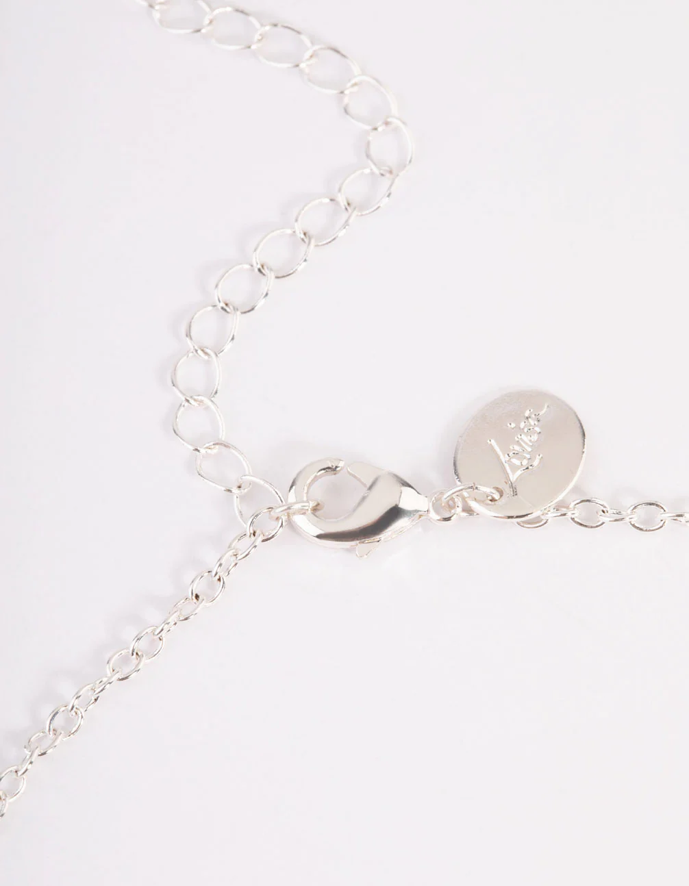 Kids Silver Glitter Necklace & Ring Set - Image 3