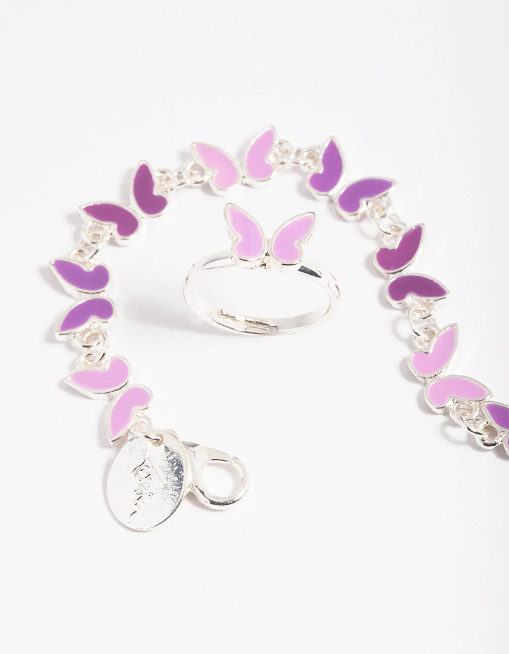 Kids Butterfly Bracelet & Ring Set - Image 2