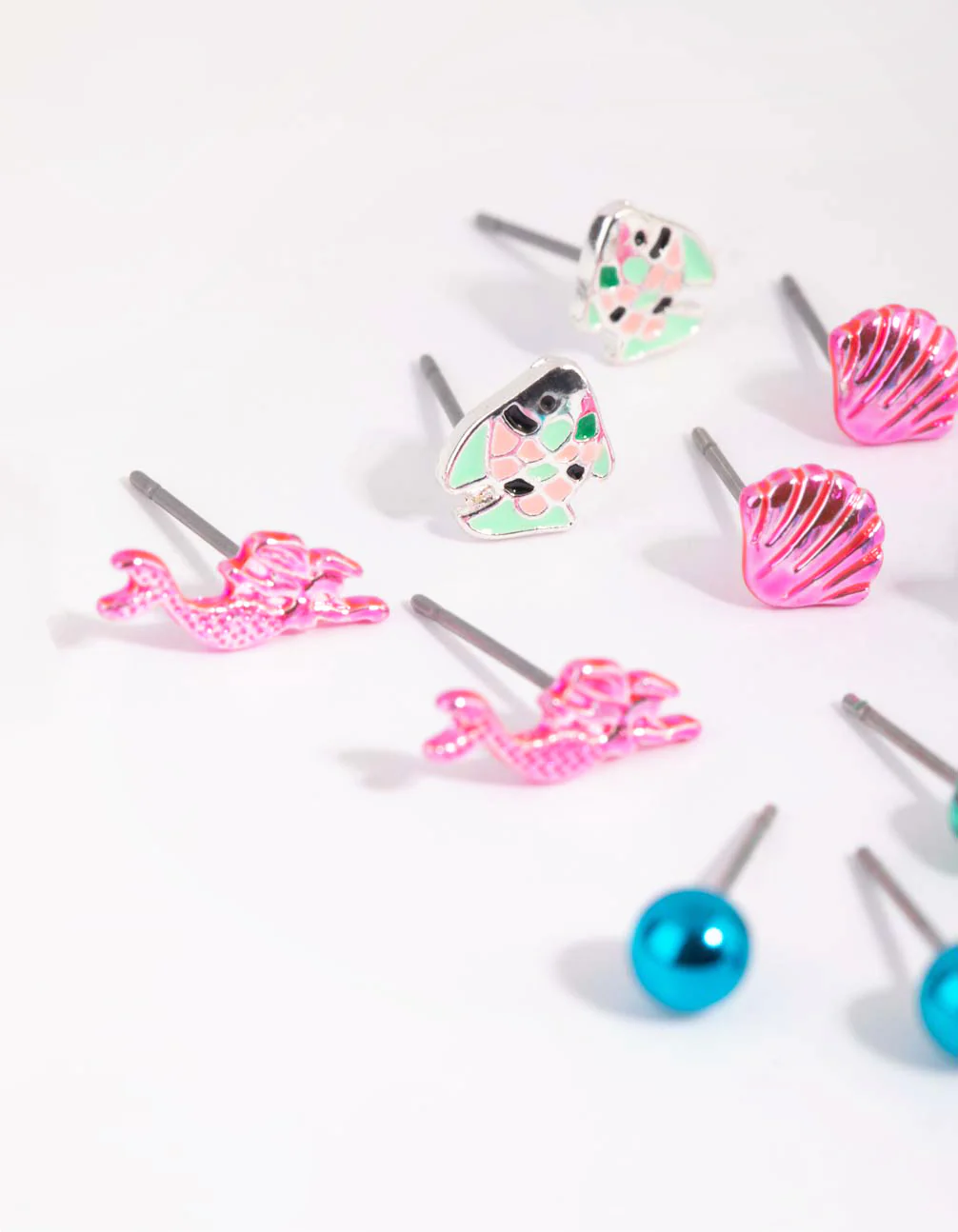 Kids Mermaid Stud Earring 6-Pack - Image 3