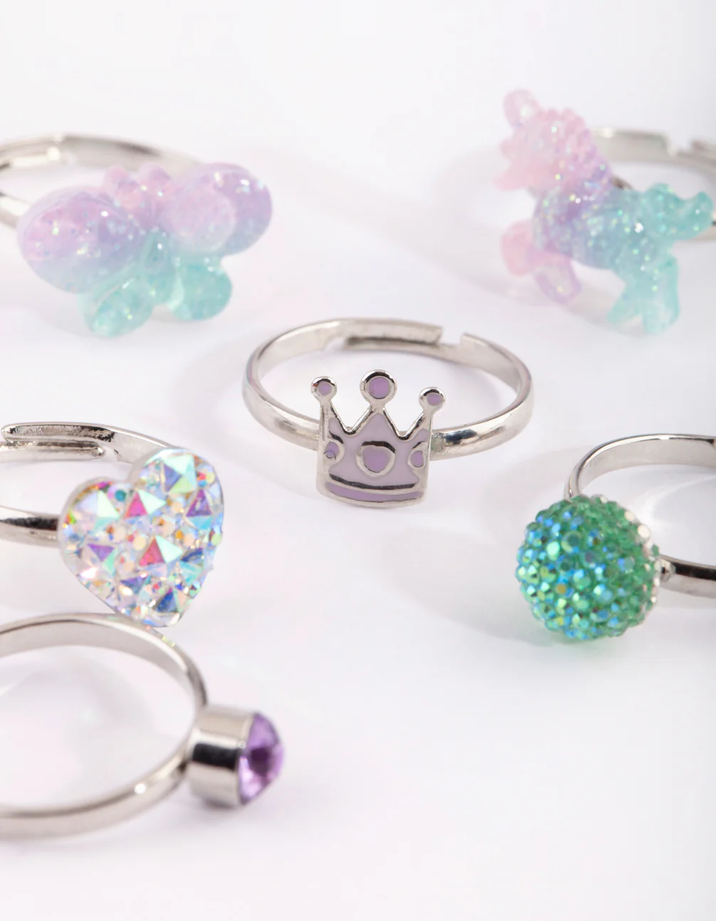 Kids Butterfly Ombre Ring Pack - Image 3
