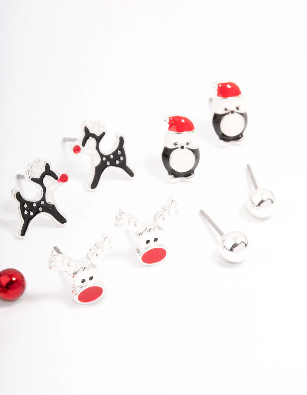 Kids Christmas Critter Stud Earrings 6-Pack - Image 3